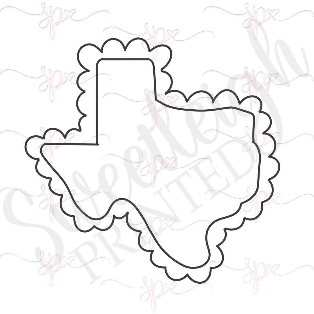 Scalloped Texas Cookie Cutter - Sweetleigh 