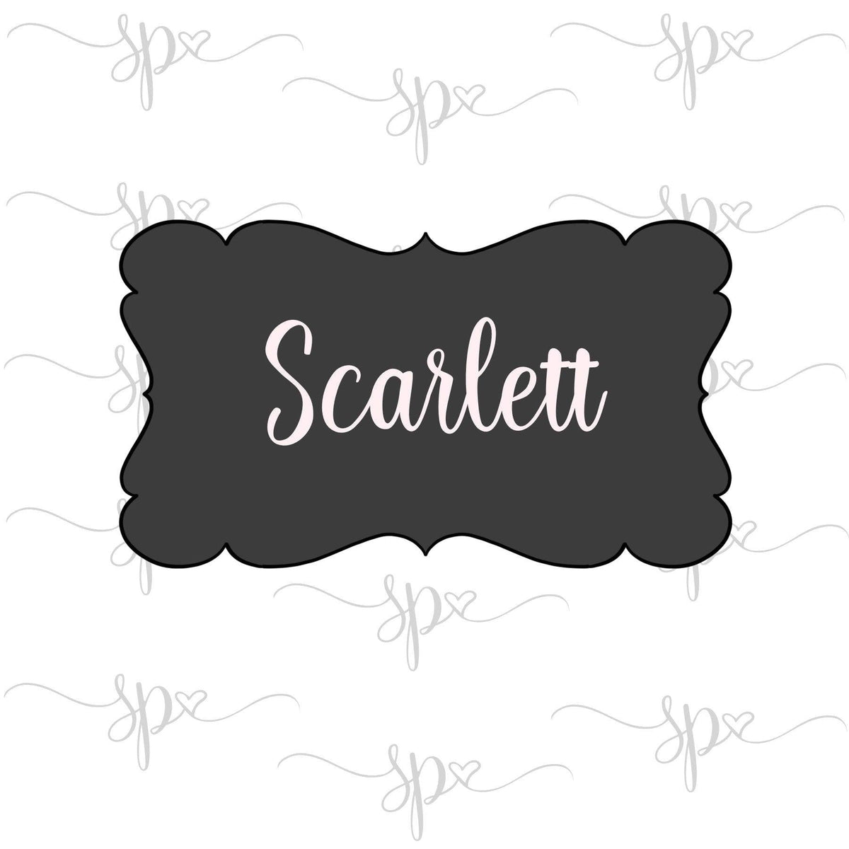 Scarlett Plaque Cookie Cutter - Sweetleigh 