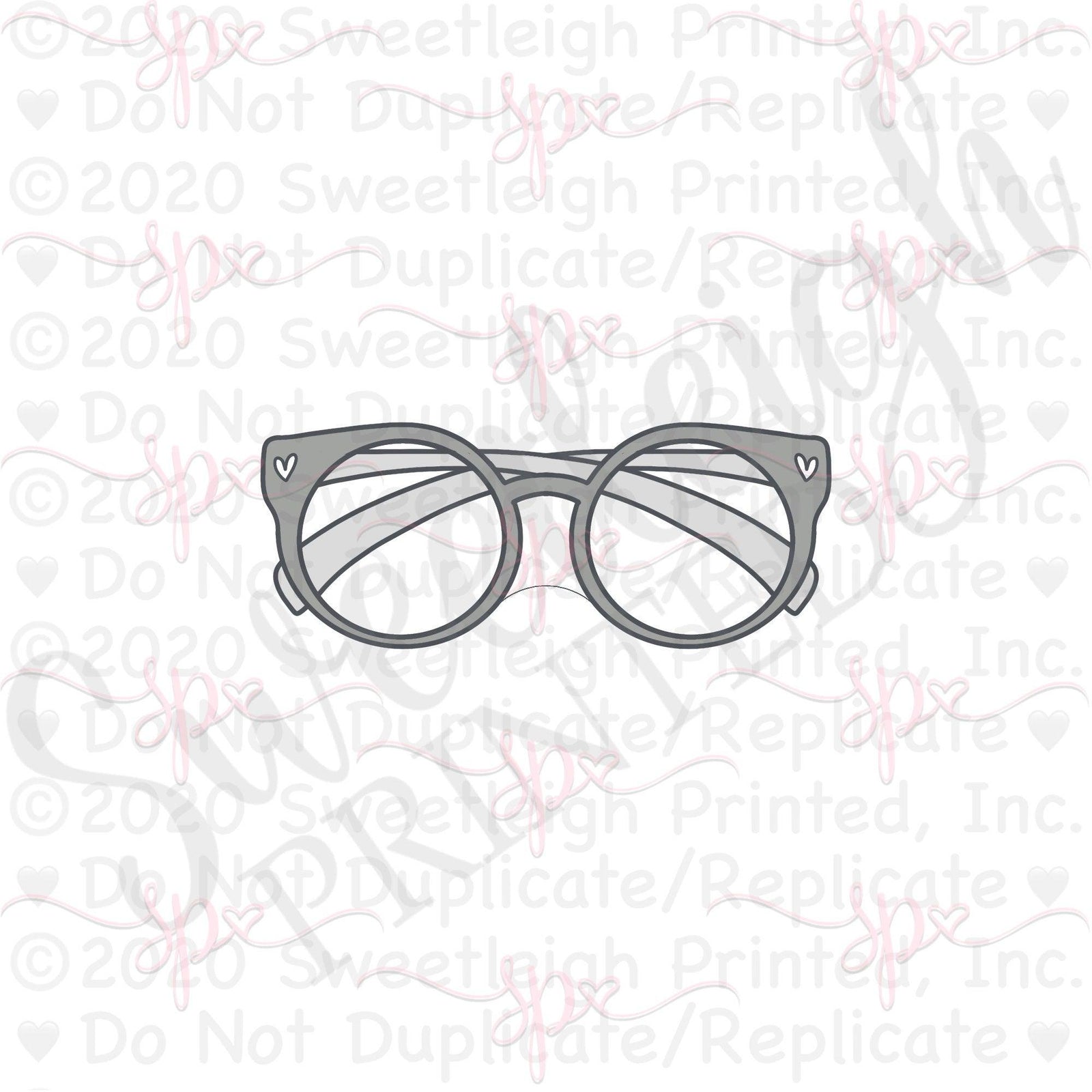School Eyeglasses Cookie Cutter - Sweetleigh 