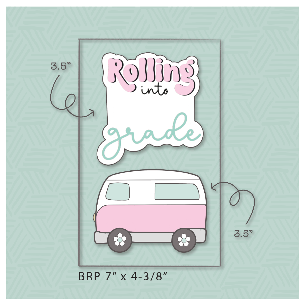 Rolling Into School 2 Piece Cookie Cutter Set