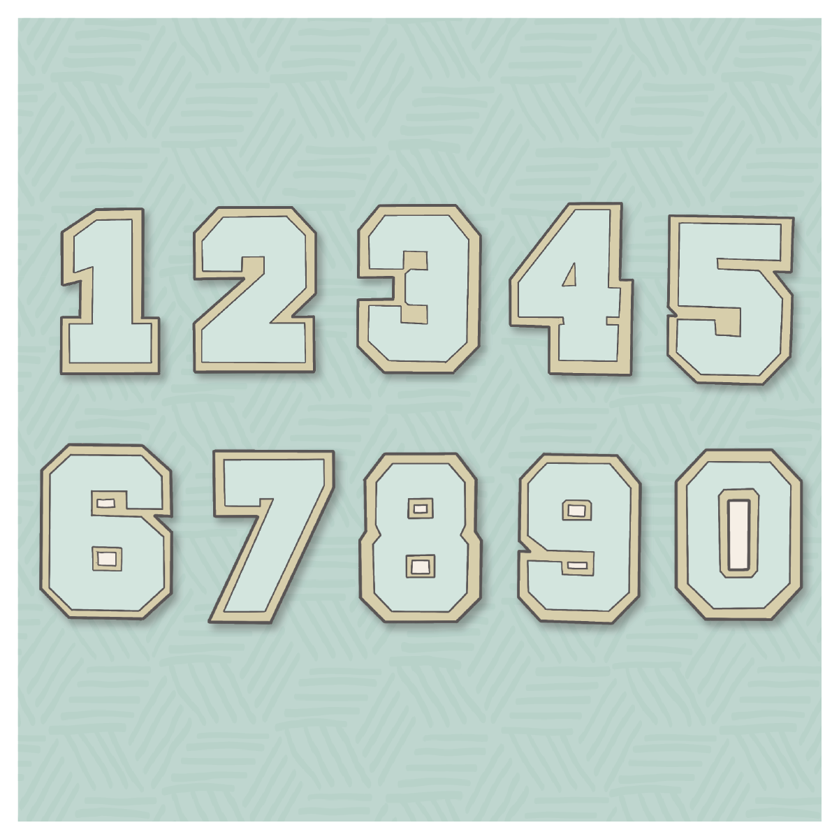 FULL SET Bubble Numbers One Two Three Four Five Six Seven Eight Nine Z –  LCWCookieCutters