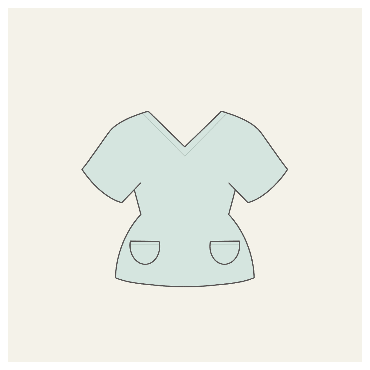 Scrub Top 1 Cookie Cutter - Sweetleigh 