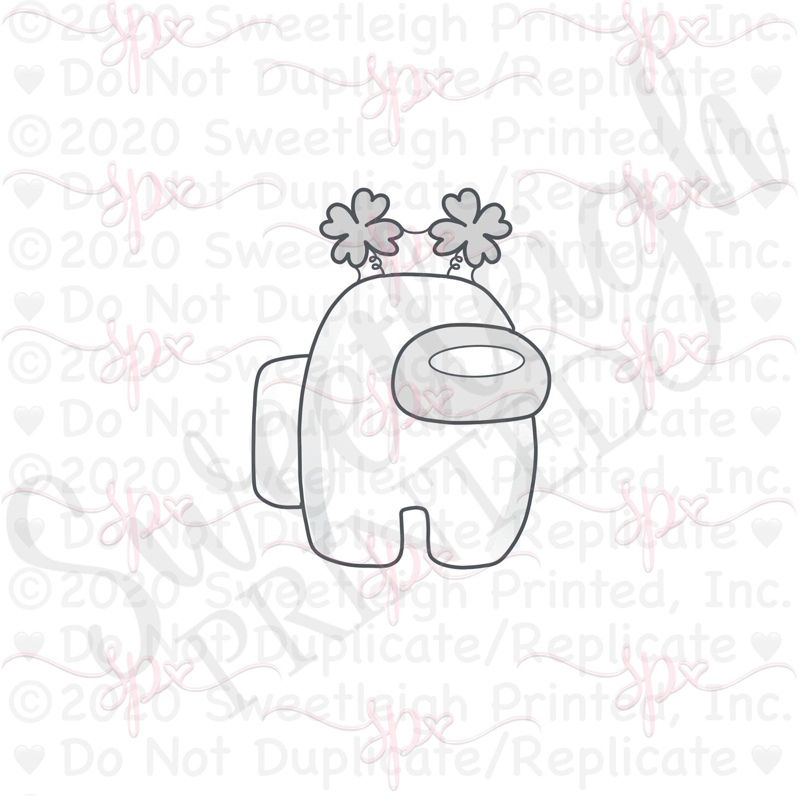 Shamrock Headband Crew Cookie Cutter - Sweetleigh 