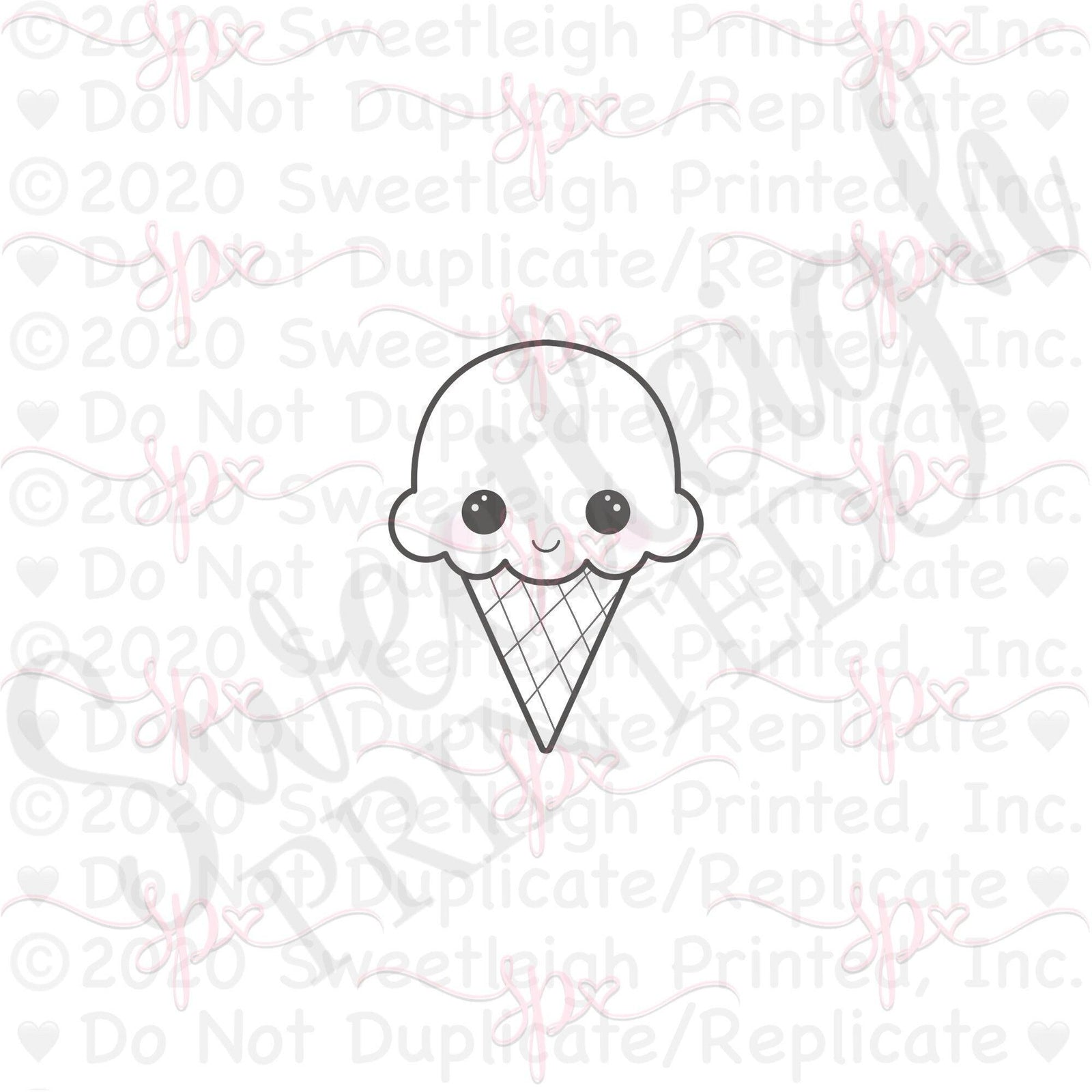 Short Sugar Cone Cookie Cutter - Sweetleigh 