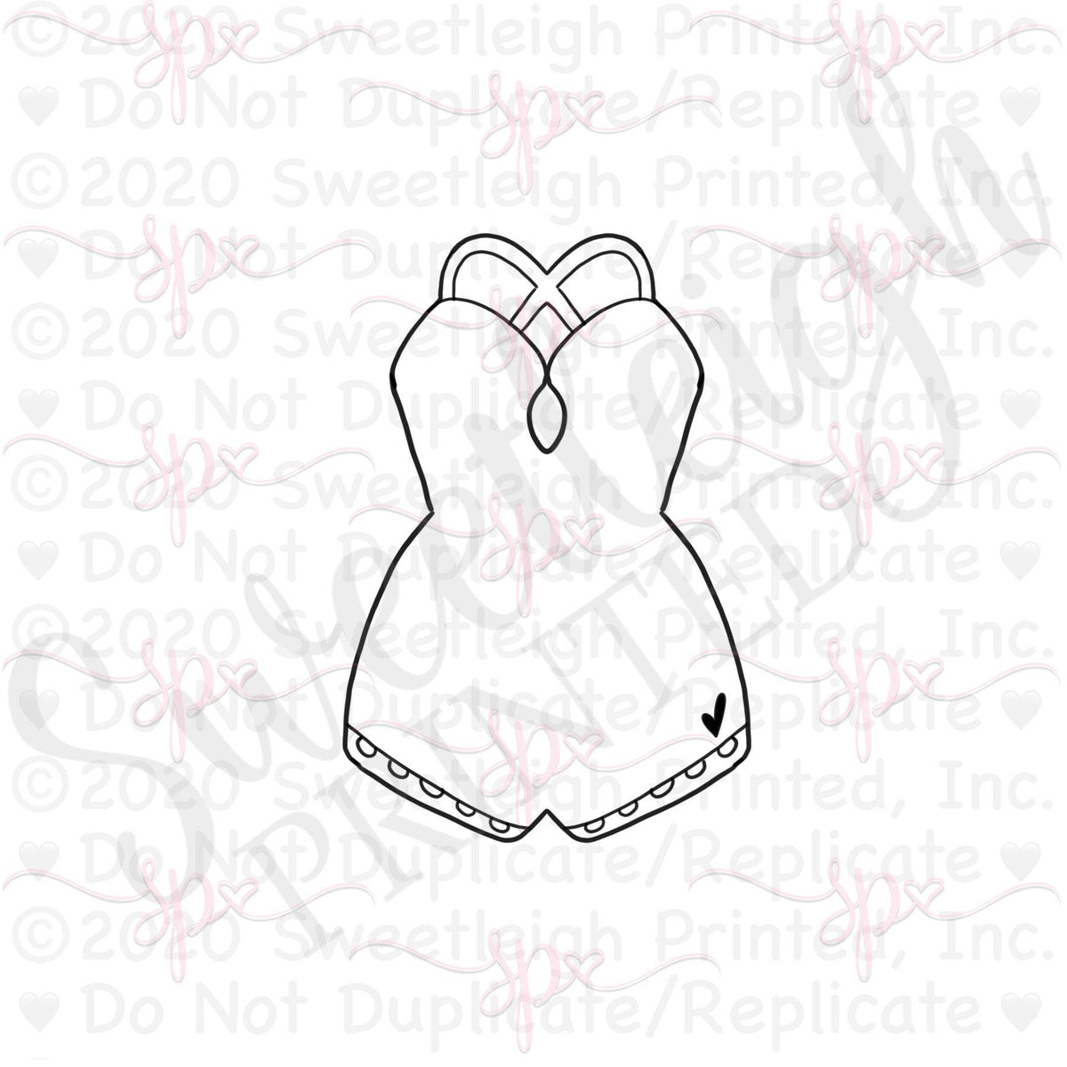 Shorts Romper Cookie Cutter - Sweetleigh 