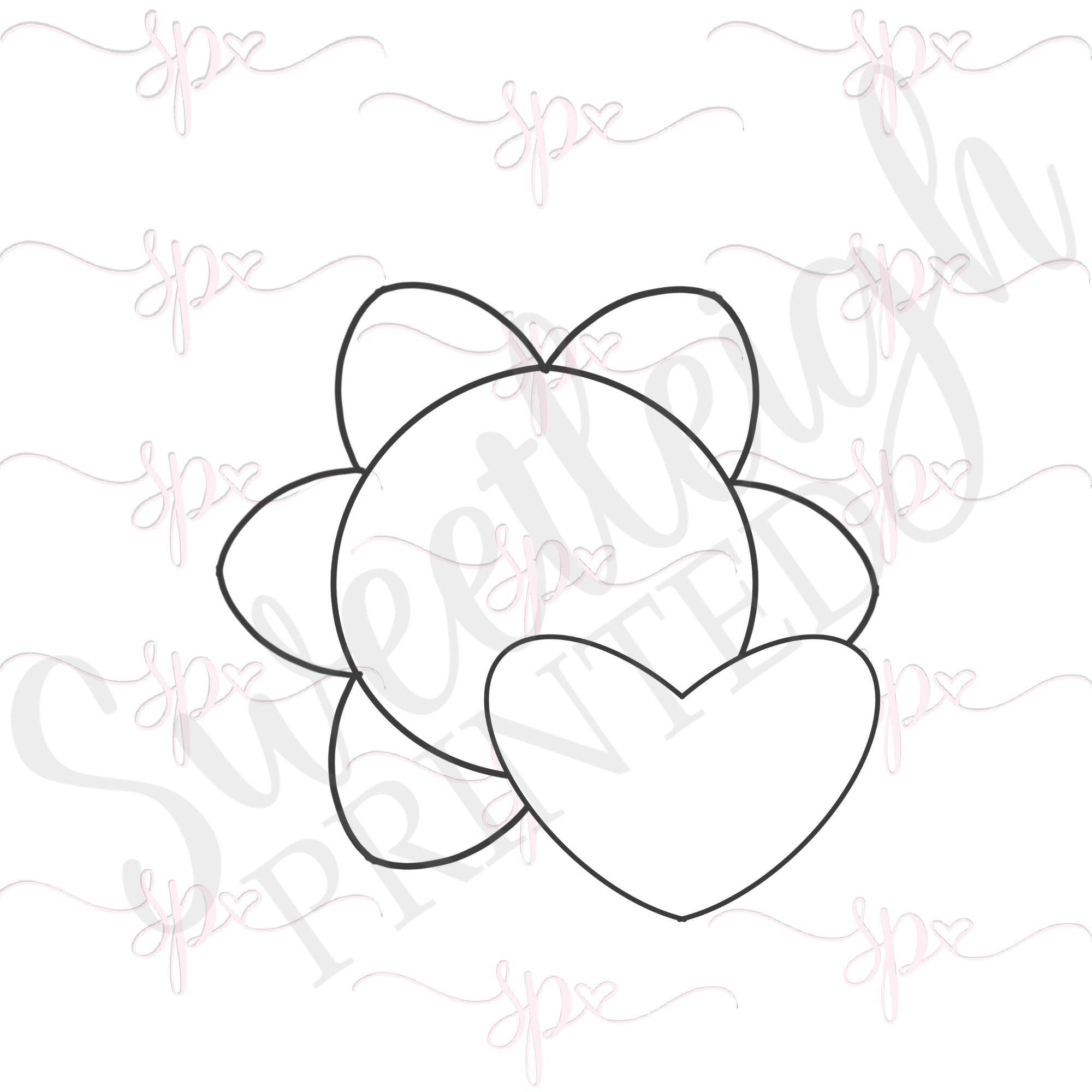 Simple Sun with Heart Cookie Cutter - Sweetleigh 
