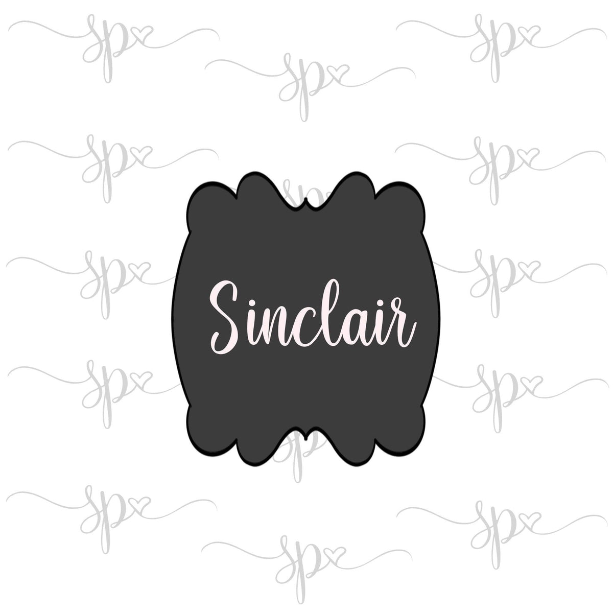 Sinclair Plaque Cookie Cutter - Sweetleigh 
