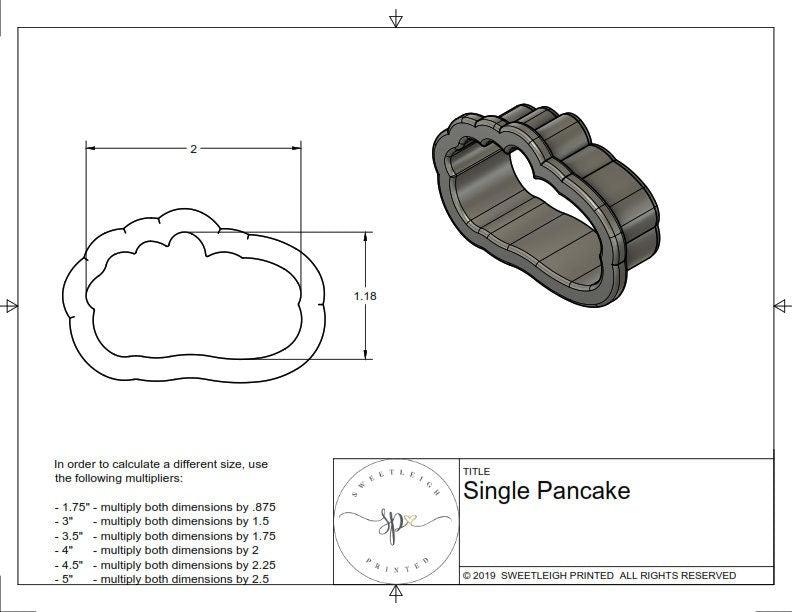 Single Pancake Cookie Cutter - Sweetleigh 