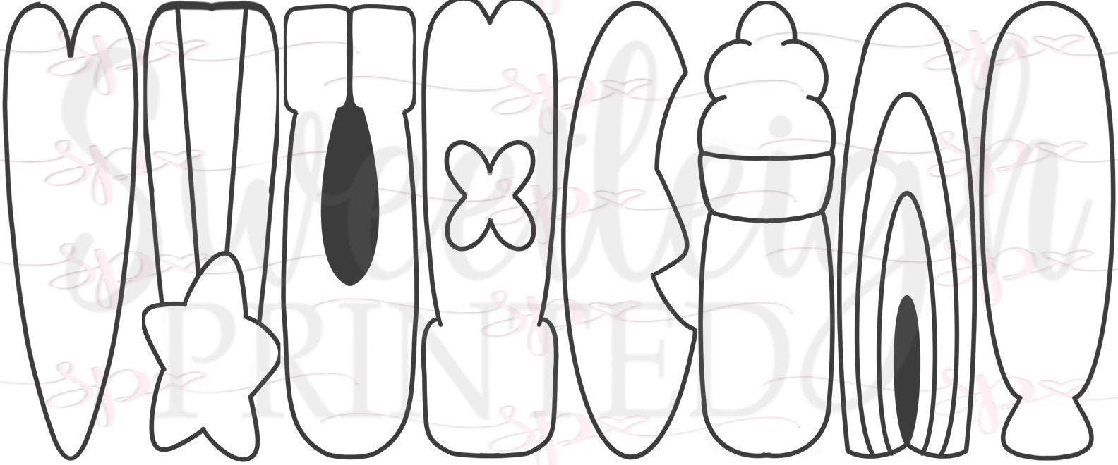 Skinny Charm Marshmallow Stick Cookie Cutter Set - Sweetleigh 