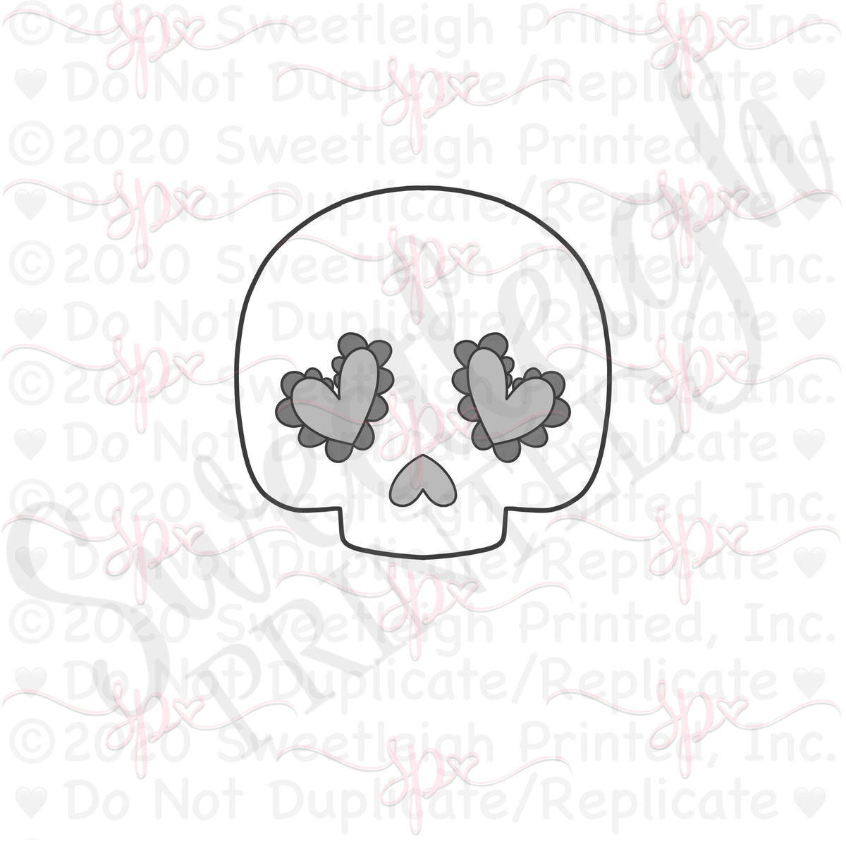 Skull 1 Cookie Cutter - Sweetleigh 