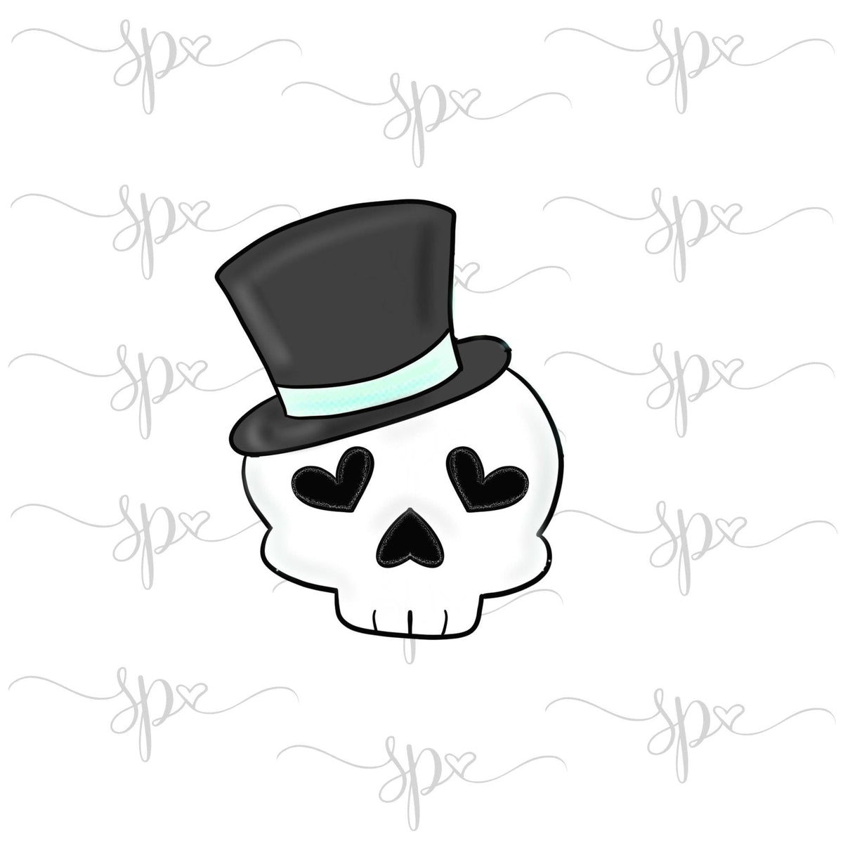 Skull with Top Hat Cookie Cutter - Sweetleigh 