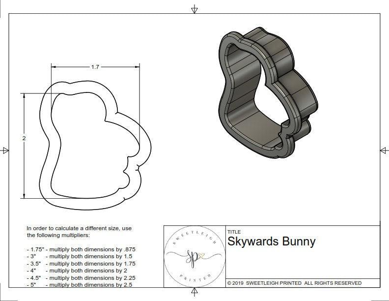 Skywards Bunny Cookie Cutter - Sweetleigh 