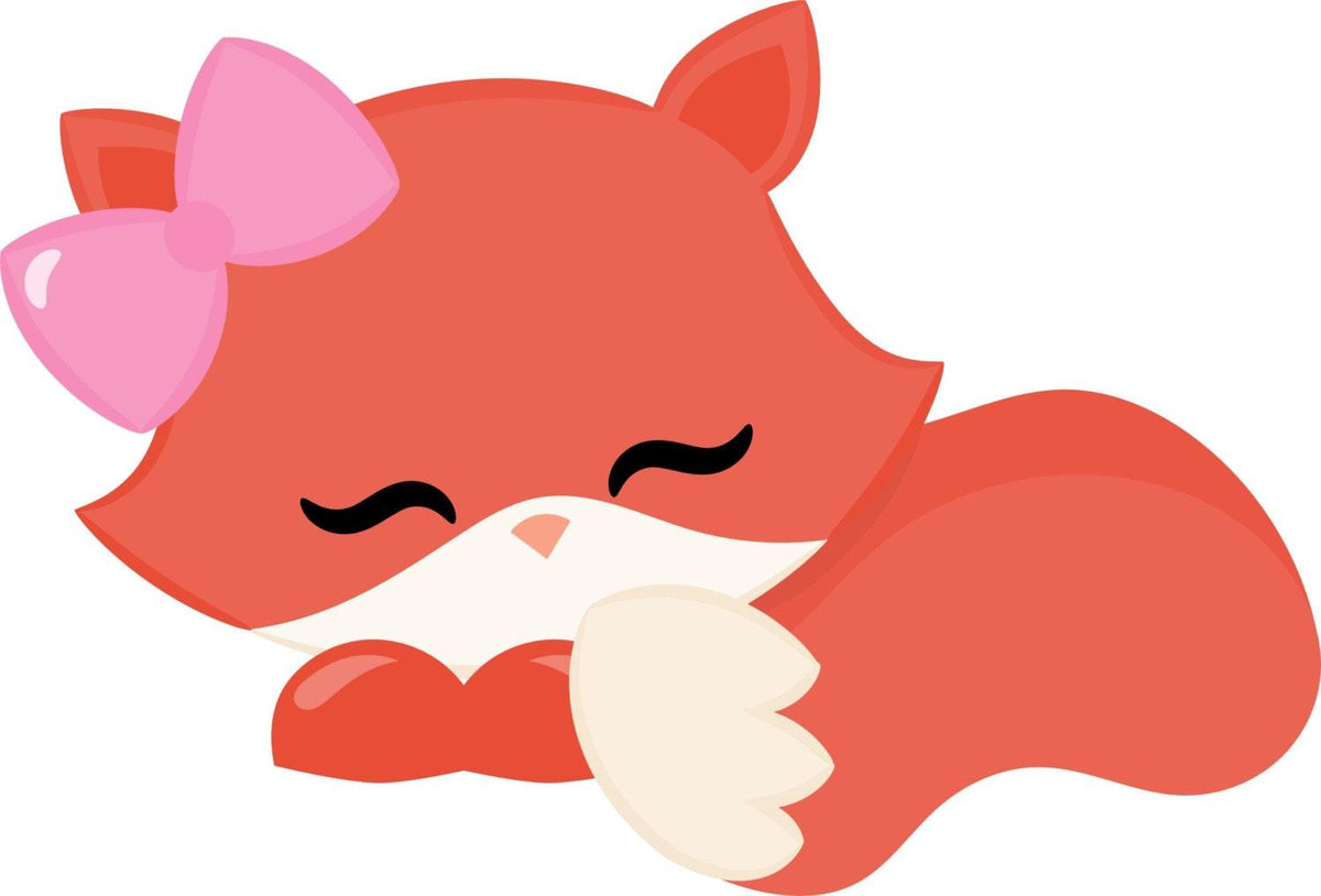 Sleepy Fox with Bow Cookie Cutter - Sweetleigh 