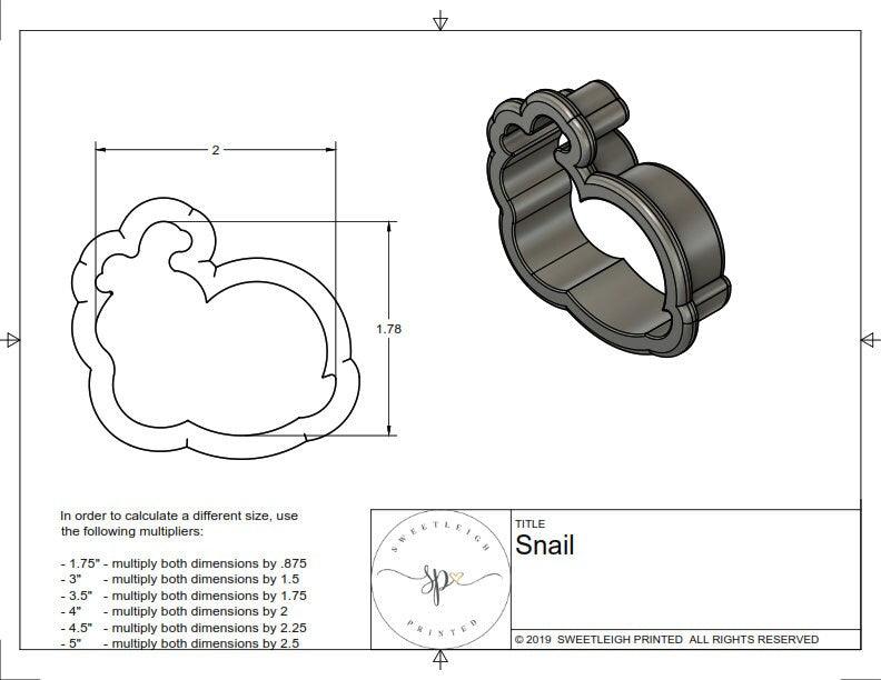 Snail Cookie Cutter - Sweetleigh 