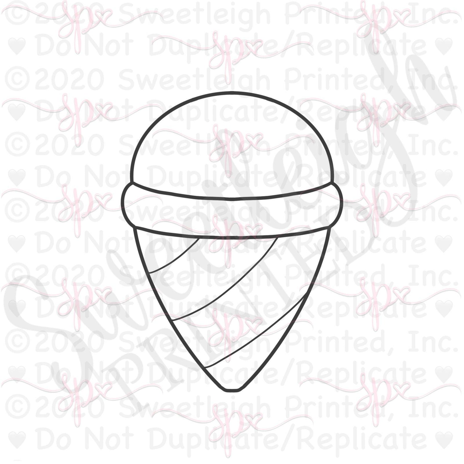 Sno Cone Cookie Cutter - Sweetleigh 