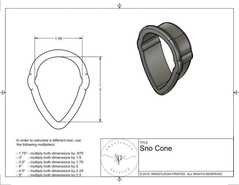 Sno Cone Cookie Cutter - Sweetleigh 