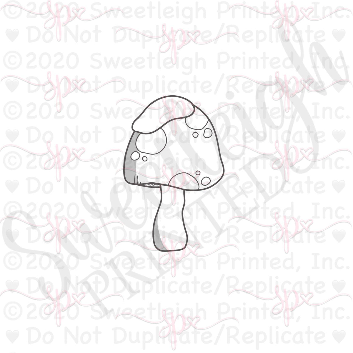 Snowy Mushroom 1 Cookie Cutter - Sweetleigh 