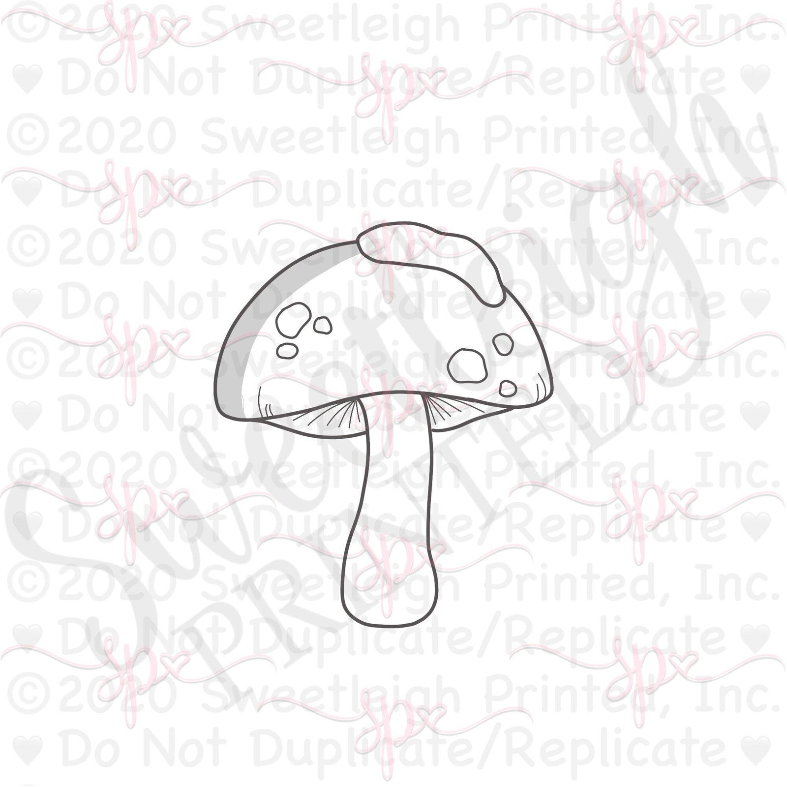 Snowy Mushroom 2 Cookie Cutter - Sweetleigh 