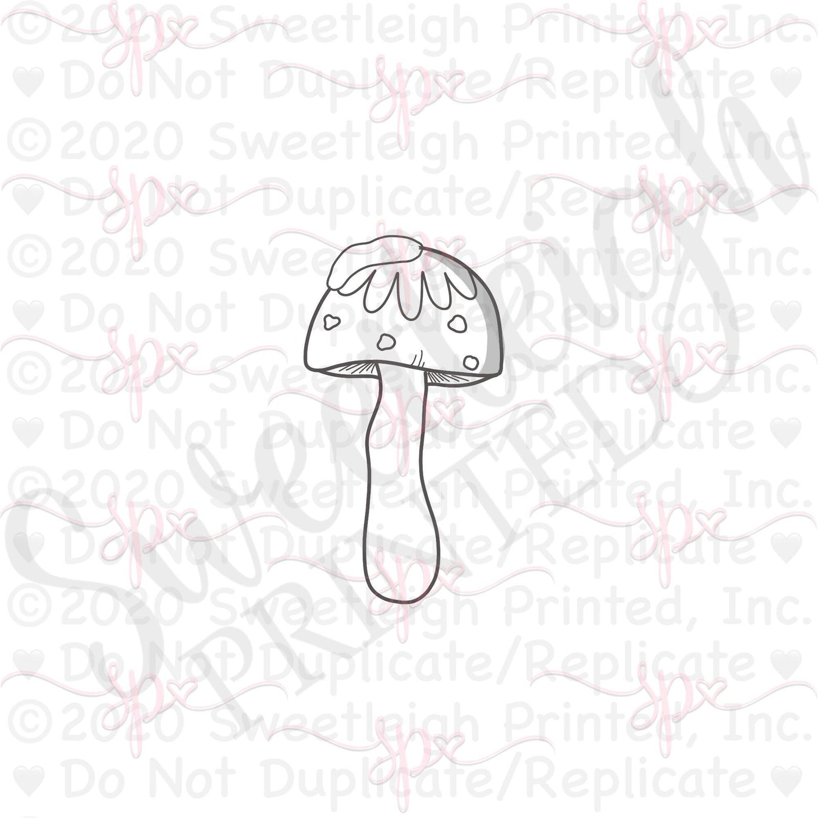 Snowy Mushroom 3 Cookie Cutter - Sweetleigh 