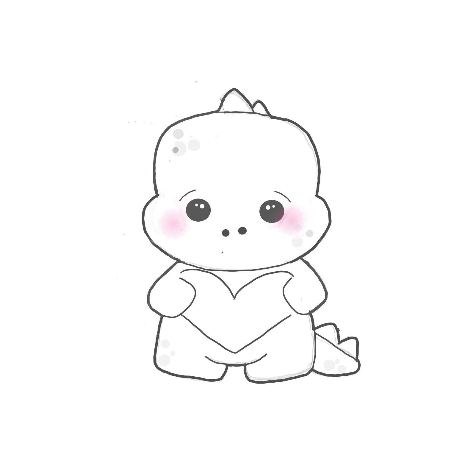 Snugglesaurus Cookie Cutter. Kawaii Dinosaur Cookie Cutter. - Sweetleigh 