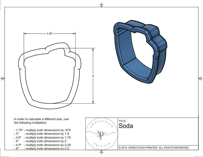 Soda Cookie Cutter - Sweetleigh 