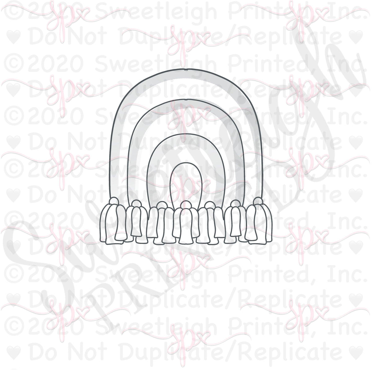 Solid Macrame Rainbow Cookie Cutter - Sweetleigh 