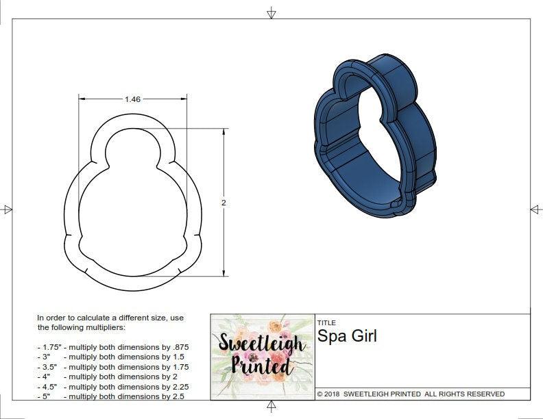Spa Girl Cookie Cutter - Sweetleigh 
