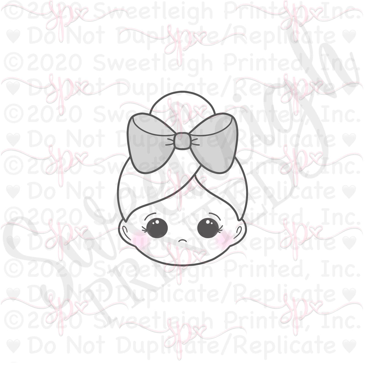 Spa Girl with Bow Cookie Cutter - Sweetleigh 