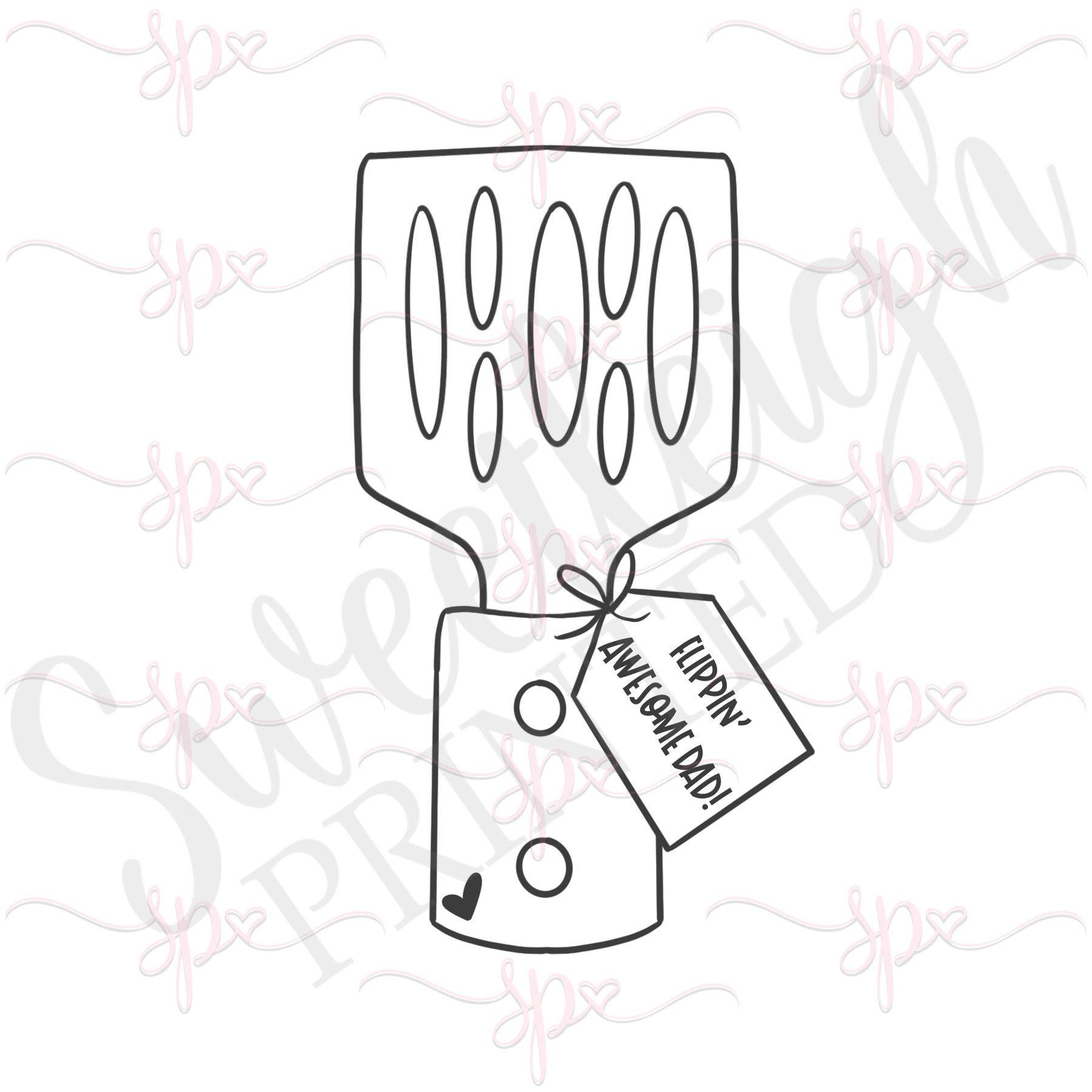 Spatula with Tag Cookie Cutter - Sweetleigh 