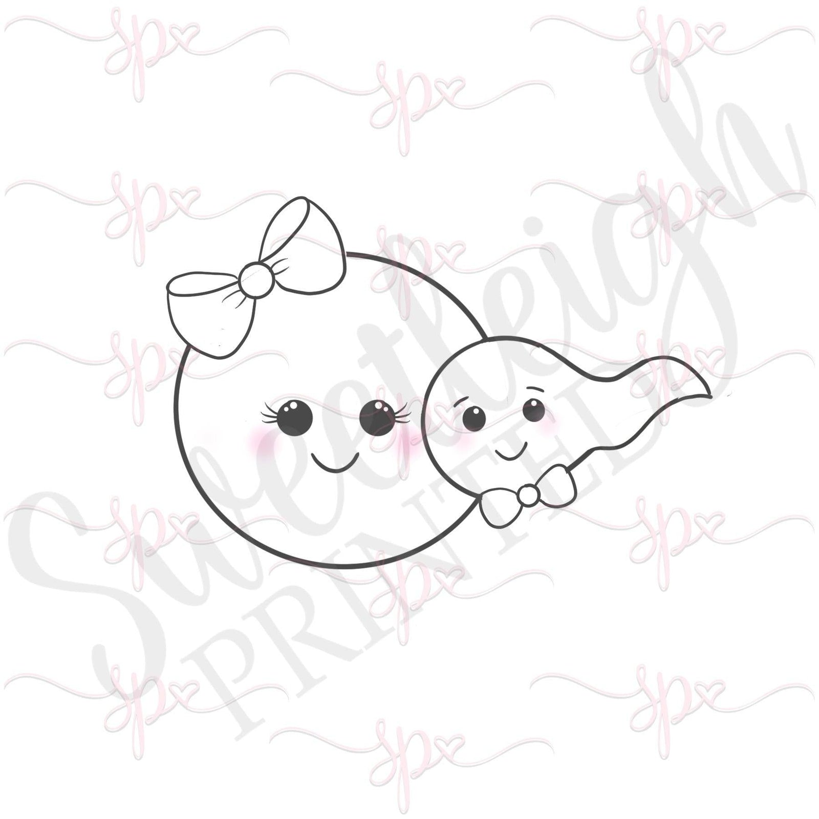 Sperm and Egg Cookie Cutter - Sweetleigh 