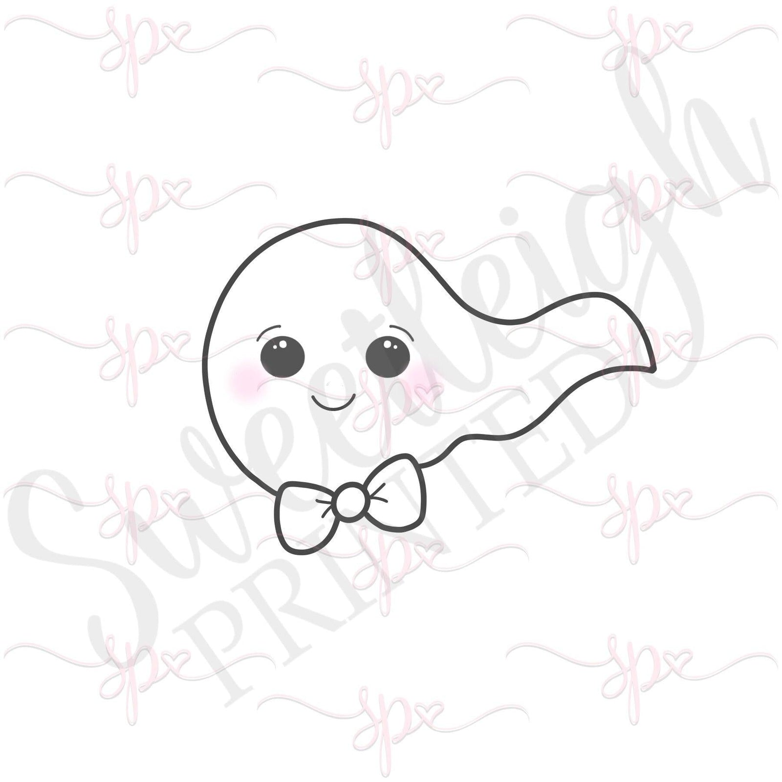 Sperm with Bow Tie Cookie Cutter - Sweetleigh 