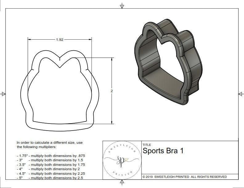 Sports Bra Cookie Cutter - Sweetleigh 