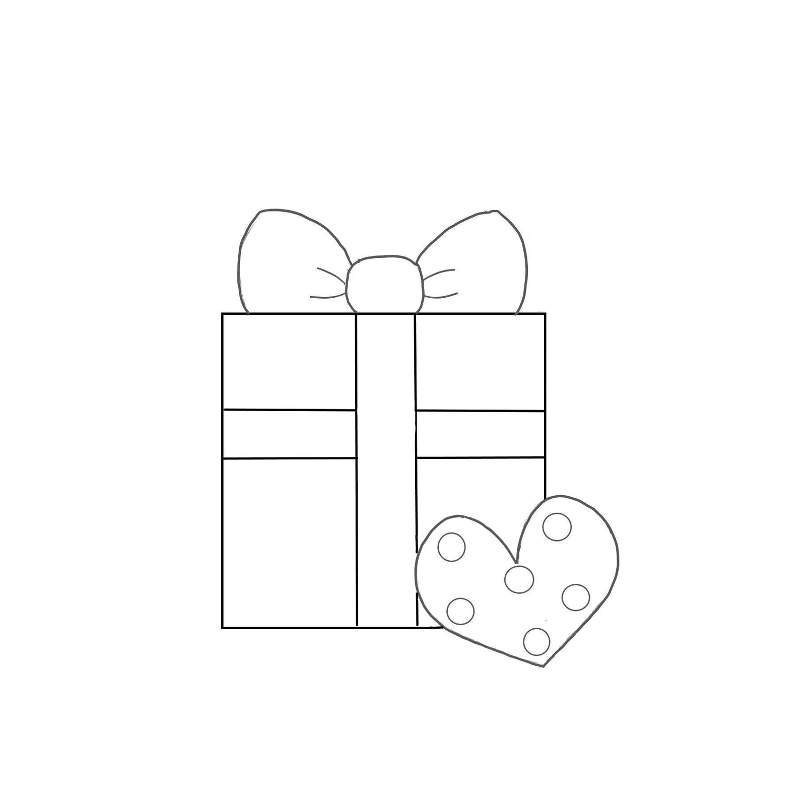 Square Gift With Heart Cookie Cutter - Sweetleigh 