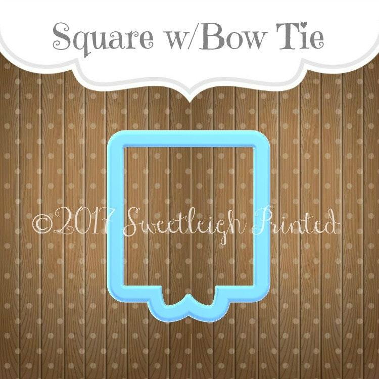 Square with Bow Tie Cookie Cutter - Sweetleigh 