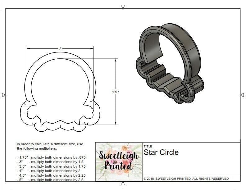 Star Circle Cookie Cutter - Sweetleigh 