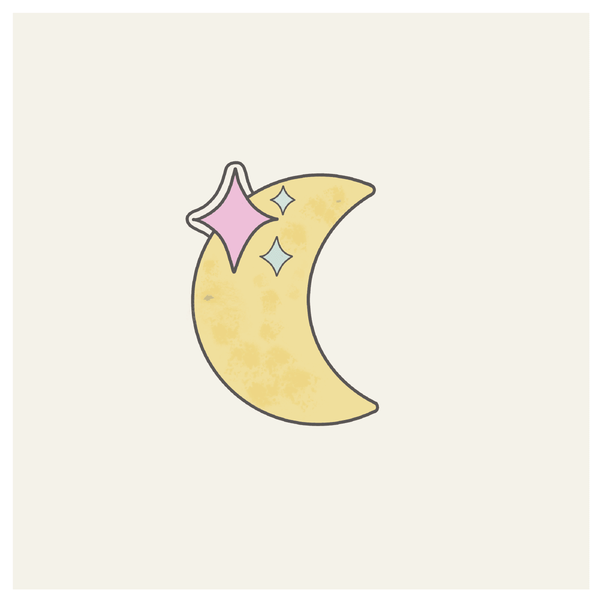 Starry Crescent Moon Cookie Cutter - Sweetleigh 