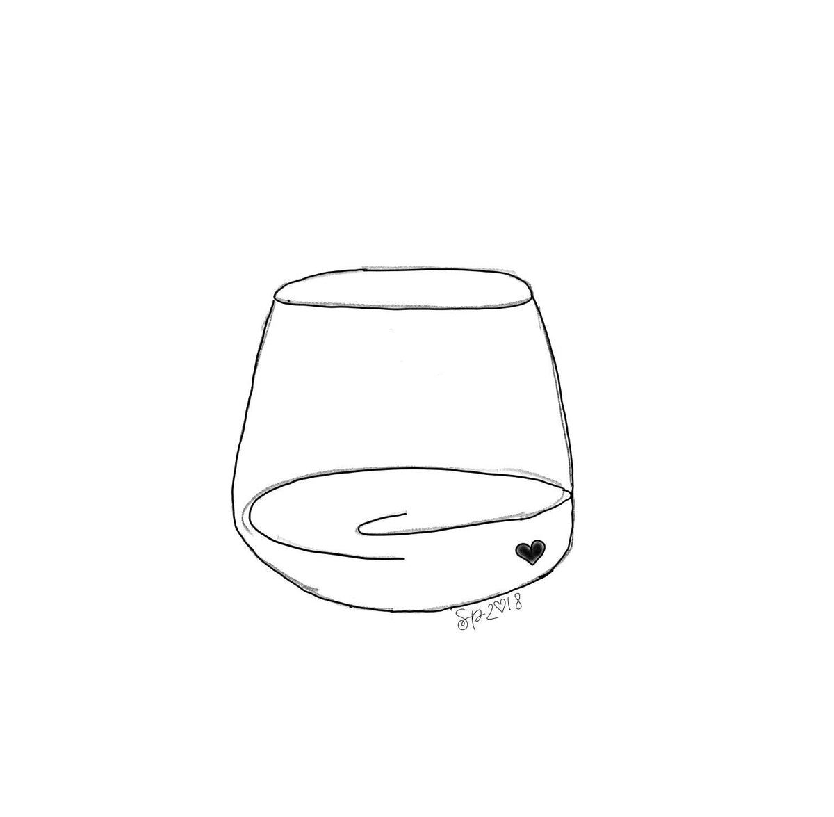 Stemless Wine Glass 2 Cookie Cutter - Sweetleigh 