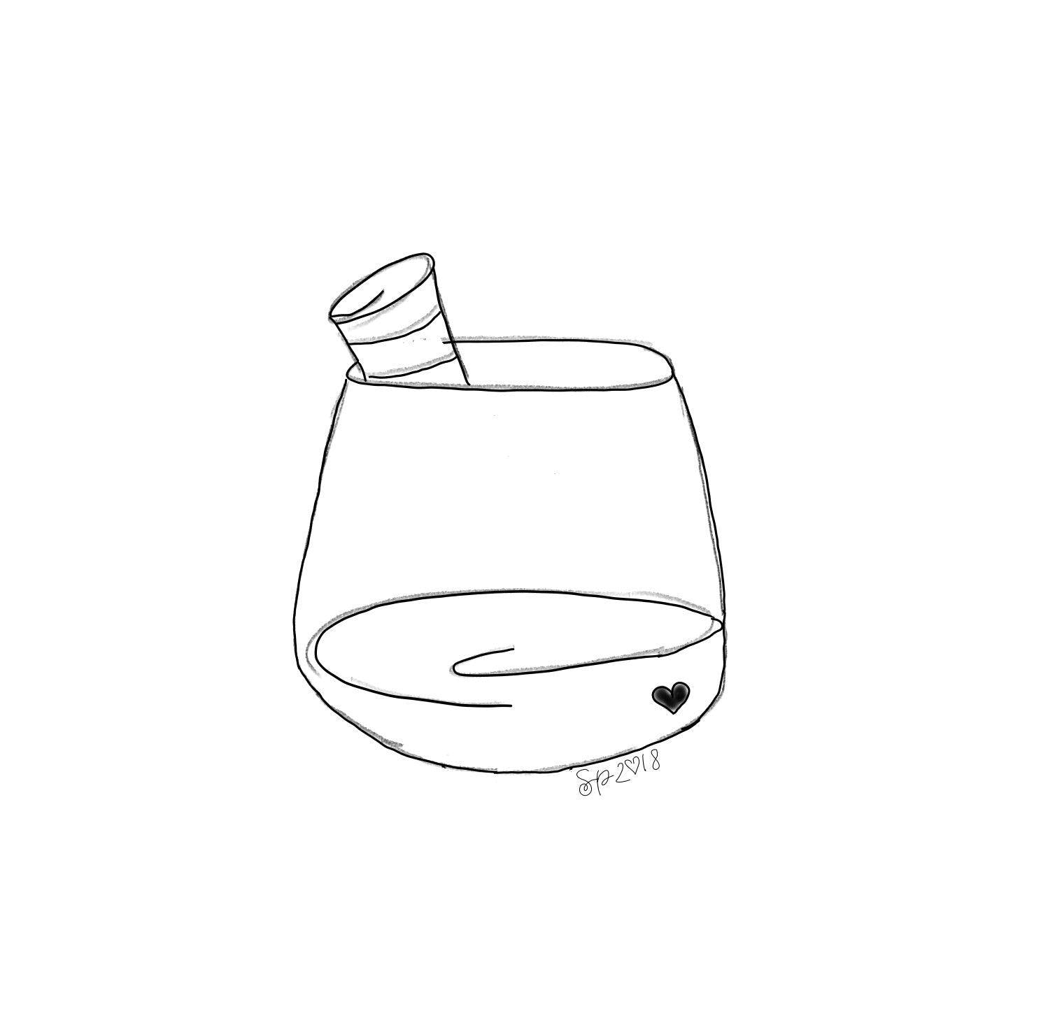 Stemless Wine Glass with Straw Cookie Cutter - Sweetleigh 