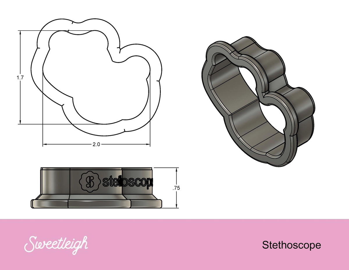 Stethoscope Cookie Cutter - Sweetleigh 