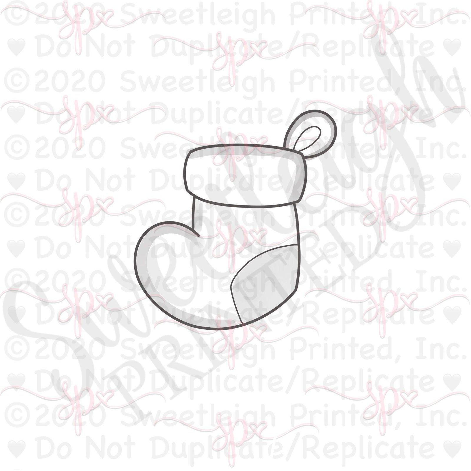 Stocking with Loop Cookie Cutter - Sweetleigh 