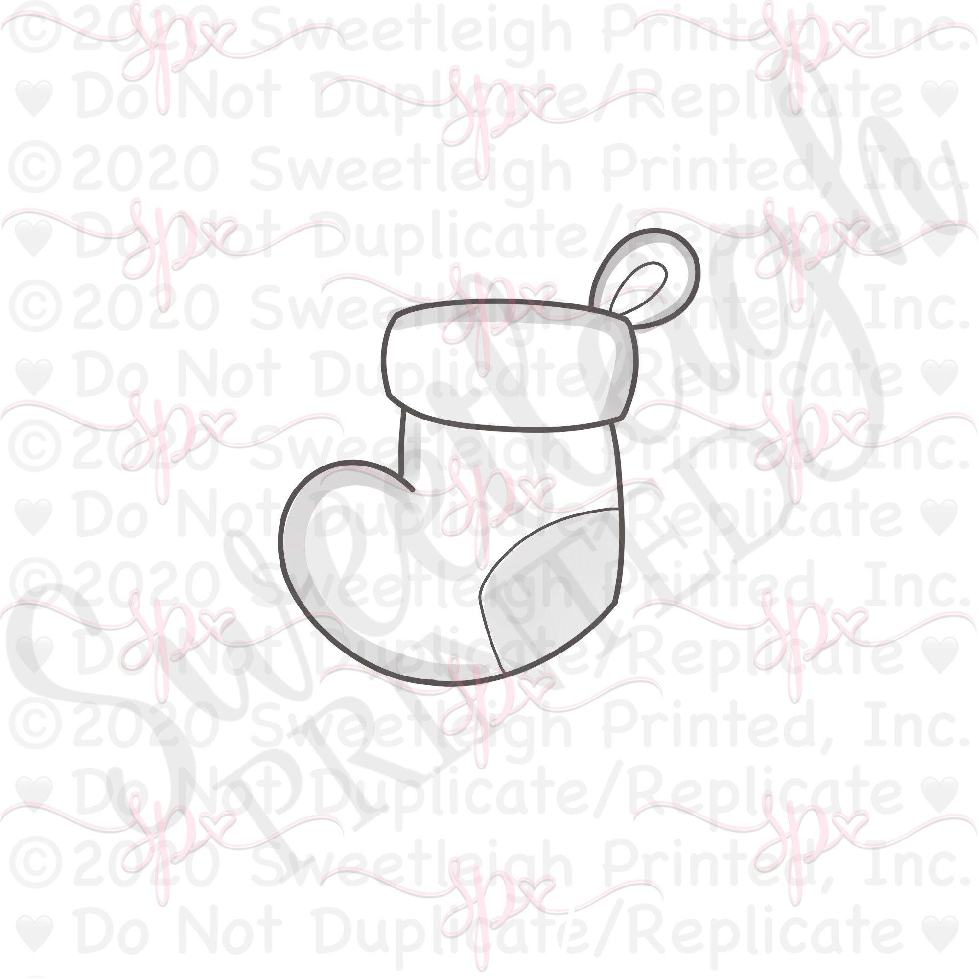 Stocking with Loop Cookie Cutter - Sweetleigh 