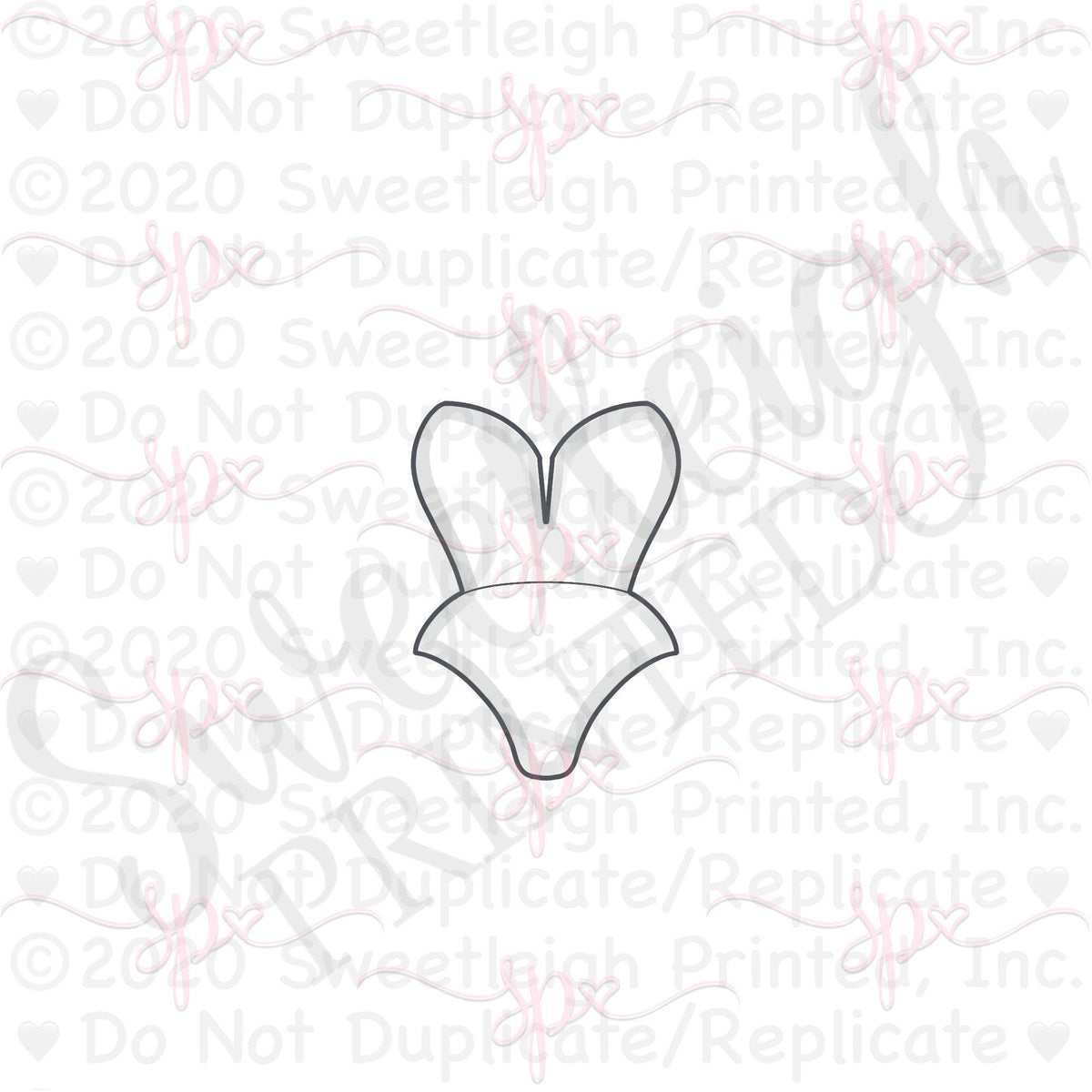 Strapless Deep V Bathing Suit Cookie Cutter - Sweetleigh 