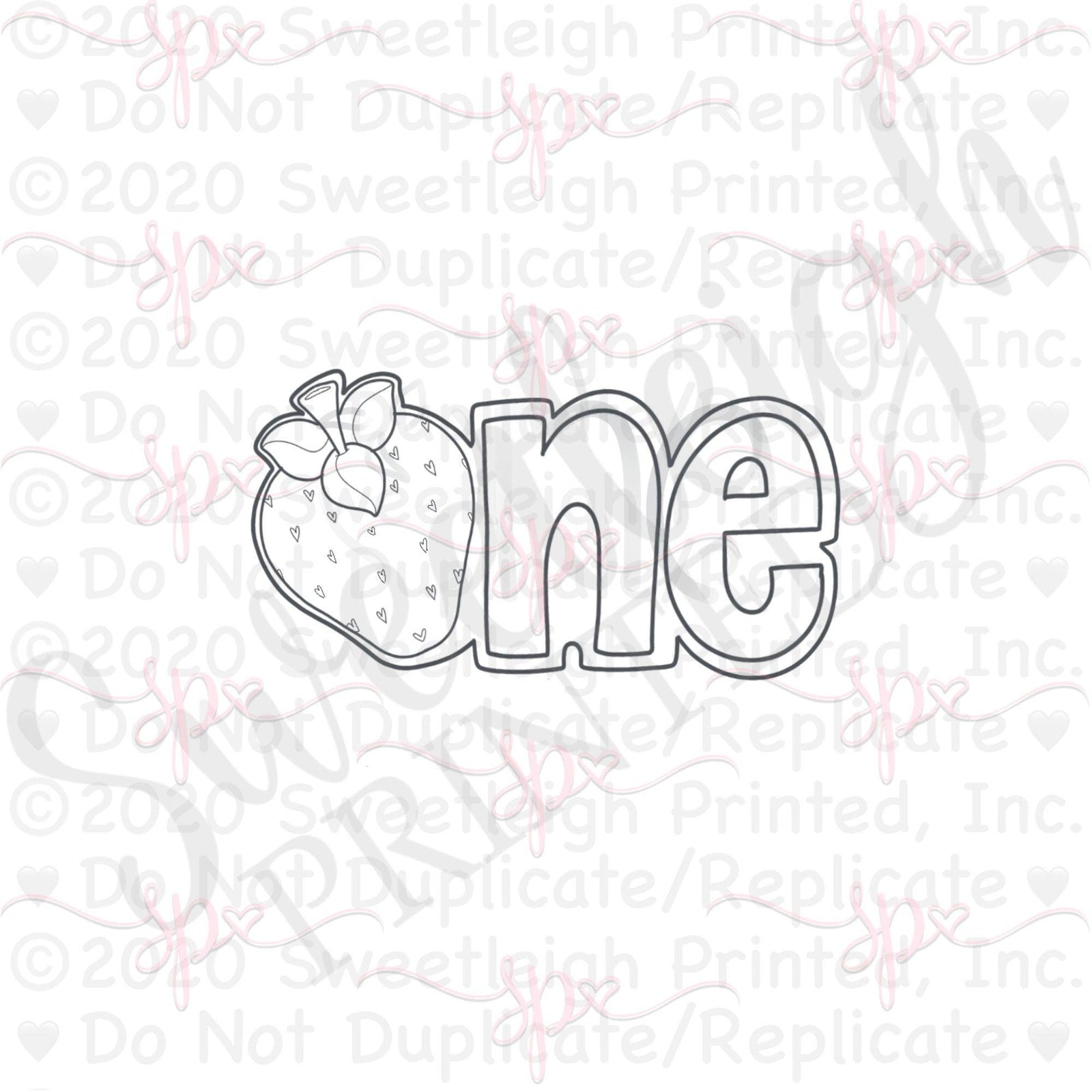 Strawberry One Cookie Cutter - Sweetleigh 