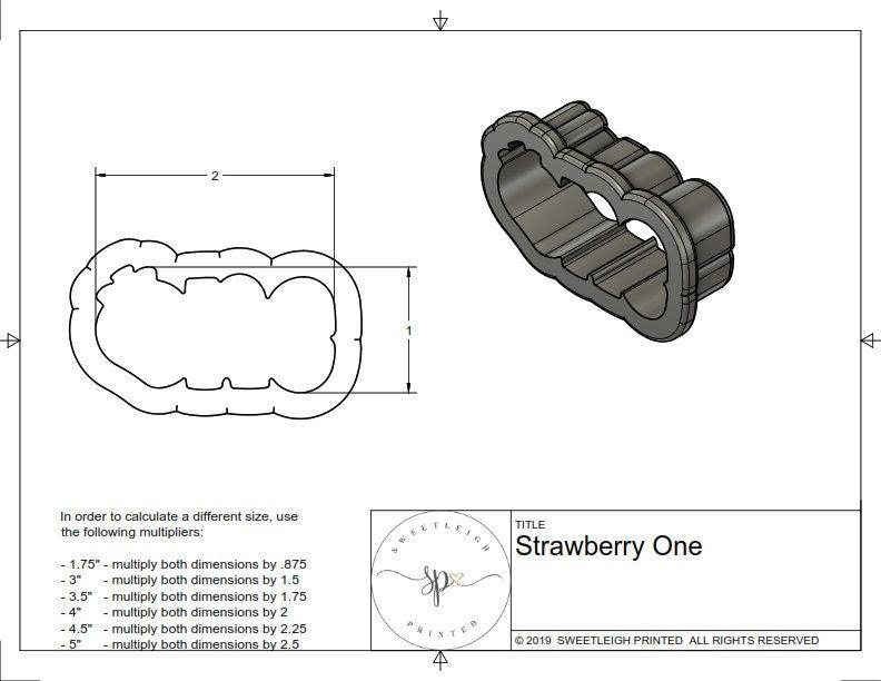 Strawberry One Cookie Cutter - Sweetleigh 