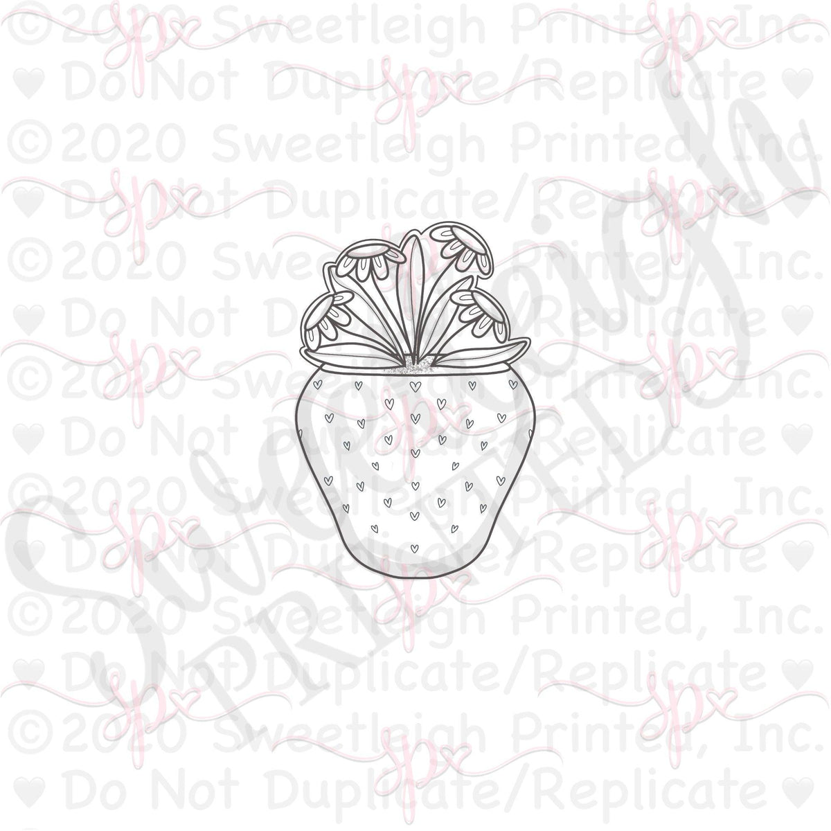 Strawberry Planter Cookie Cutter - Sweetleigh 