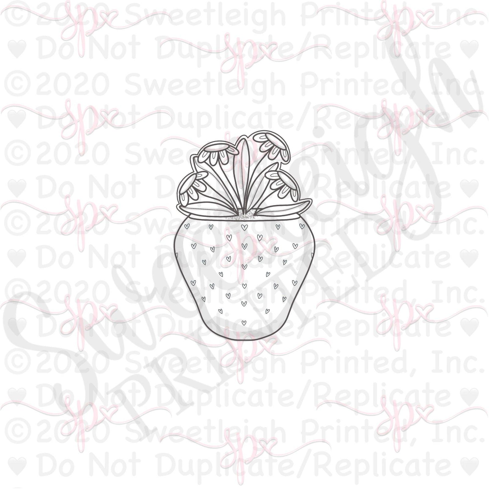Strawberry Planter Cookie Cutter - Sweetleigh 