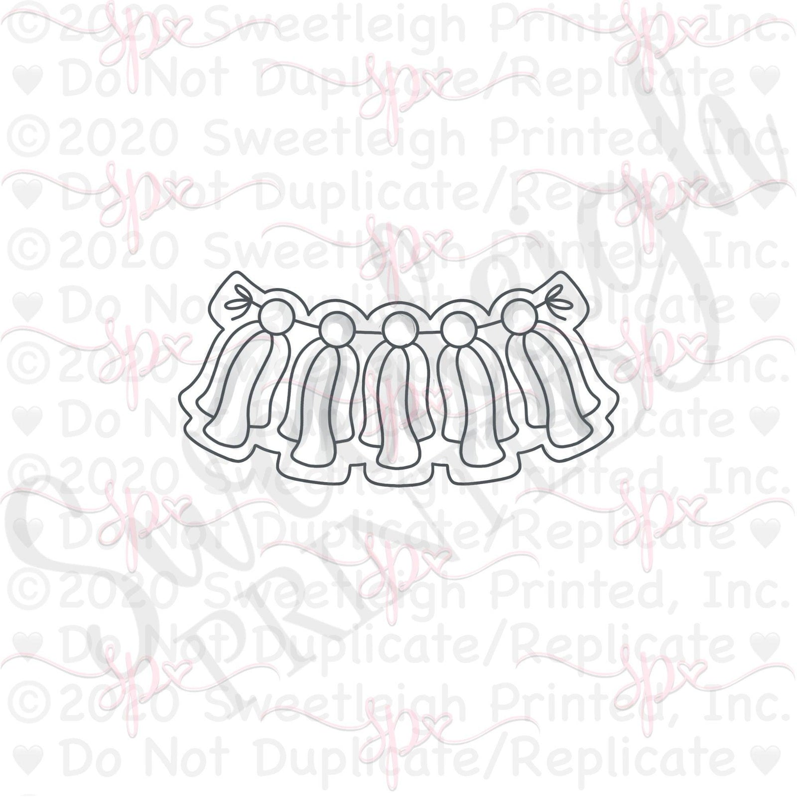 Streamer Bunting Cookie Cutter - Sweetleigh 