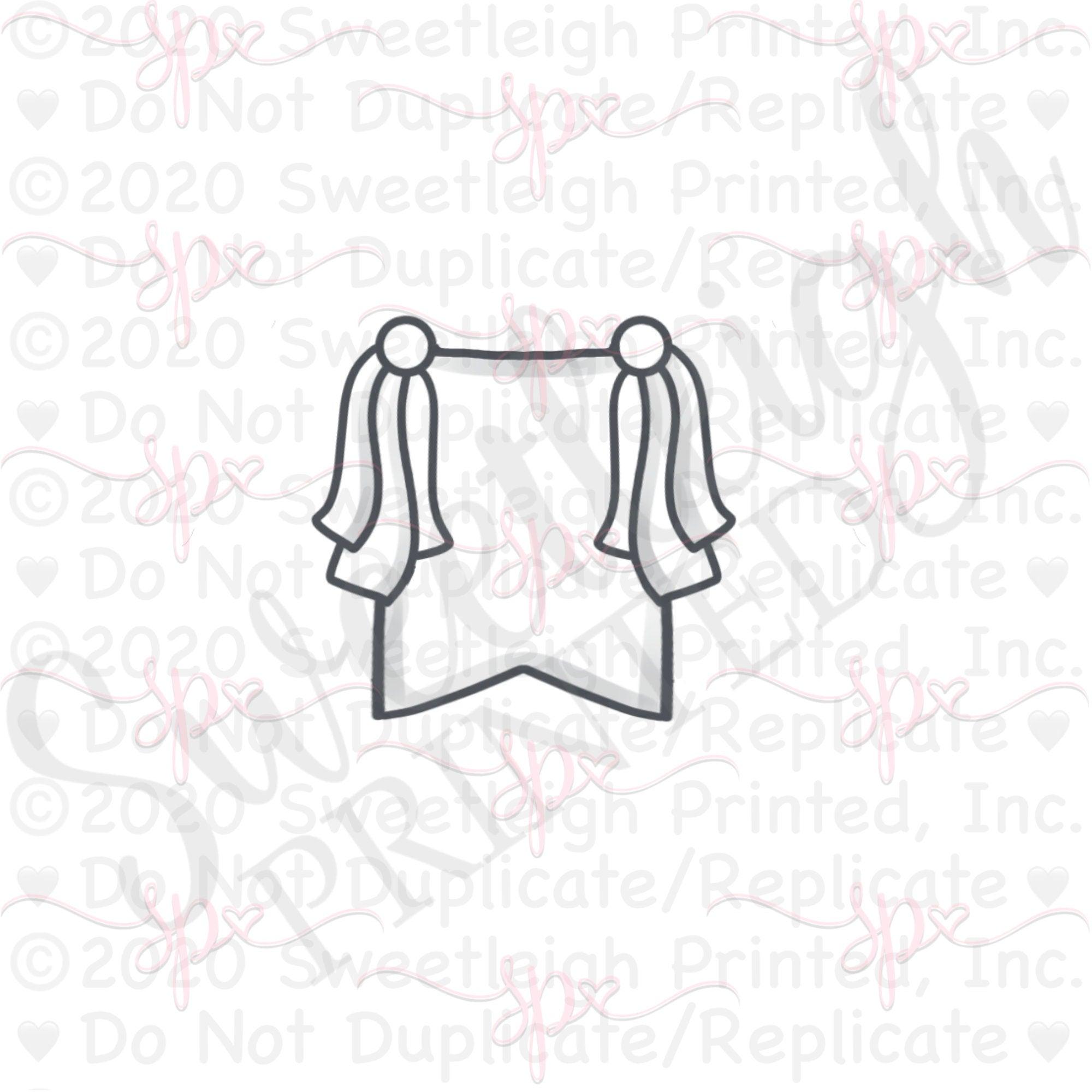 Streamer Single Bunting Cookie Cutter - Sweetleigh 
