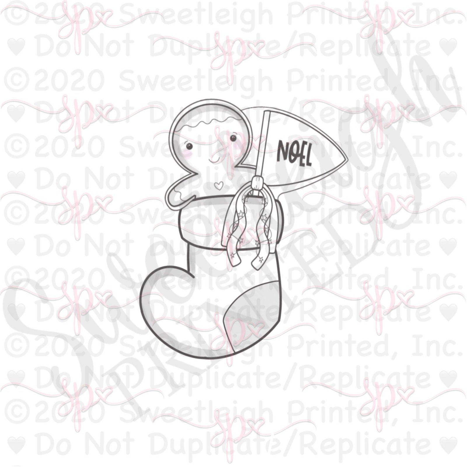 Stuffed Stocking Cookie Cutter - Sweetleigh 