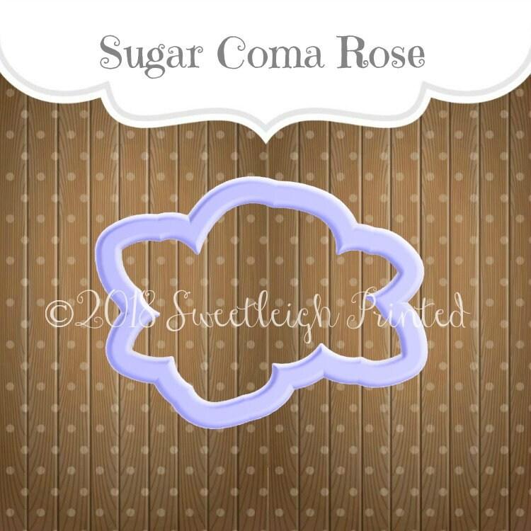 Sugar Coma Rose Cookie Cutter - Sweetleigh 